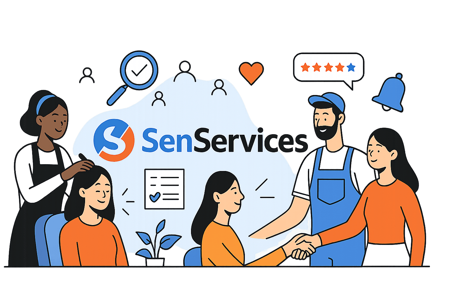 Illustration de services à domicile